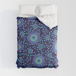 Authentic Aboriginal Art - Rain Drops Comforter