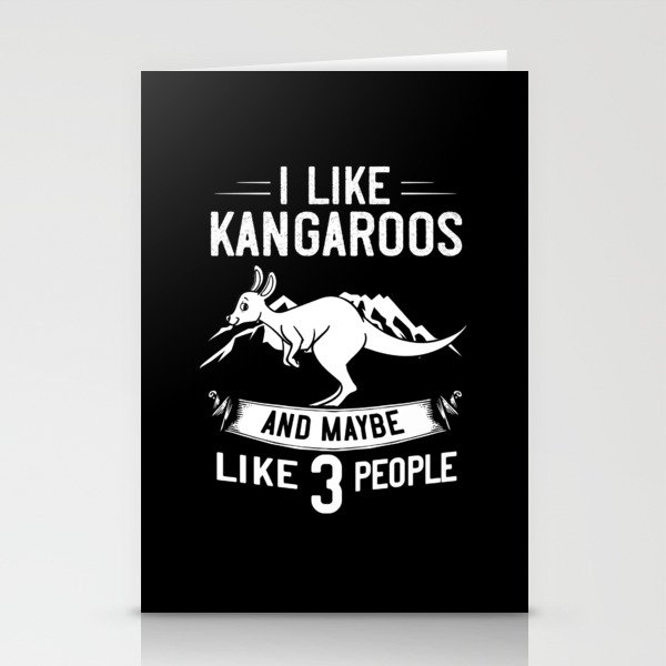 Kangaroo Red Australia Animal Funny Stationery Cards