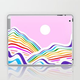 Vibrant Rainbow Wave Landscape Laptop Skin