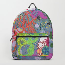 Cellular Landscape Backpack | Painting, Acrylic 
