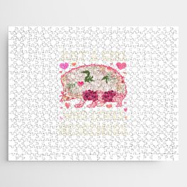 Just a Girl Who Loves Hedgehogs Flower Shirt for Girls Women Kids Animal Lover Gifts Jigsaw Puzzle