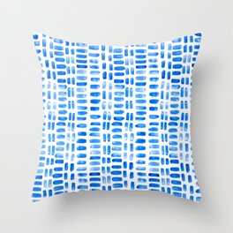 Abstract rectangles - blue Throw Pillow