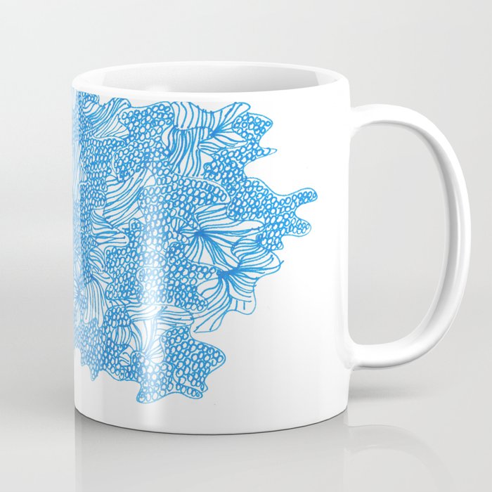 Doodle Art Abstract Art Minimalist Art March's Blue 7 | Artline Drawing Pens Sketch Coffee Mug