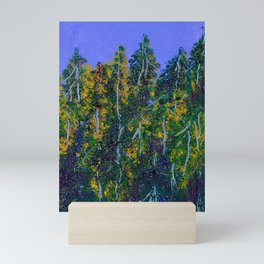 Pine in autumn finger painting Mini Art Print