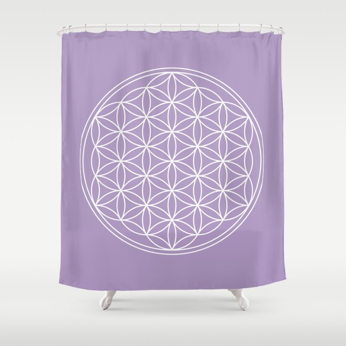 Flower of life lavender Shower Curtain