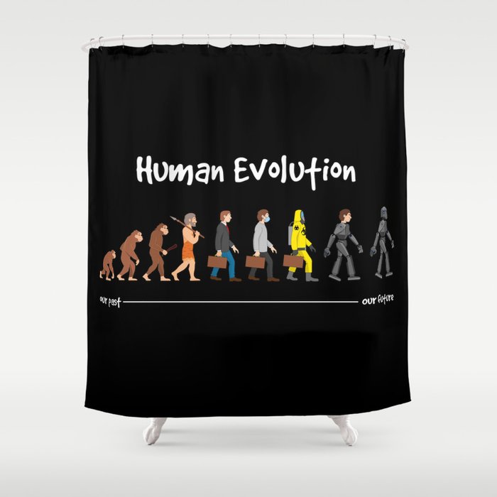 Evolution - a robotic future Shower Curtain