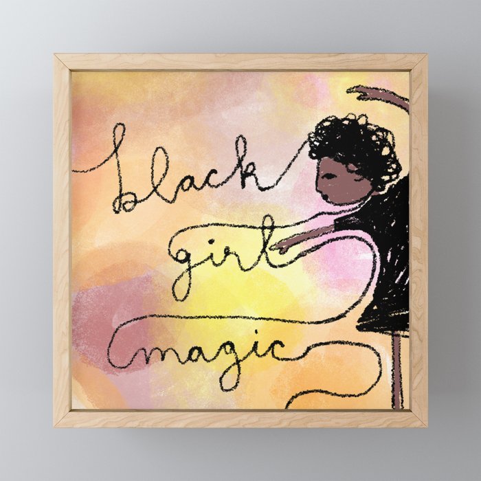 Black Girl Magic Framed Mini Art Print