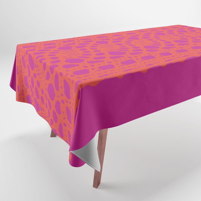 Lace in orange and pink Tablecloth