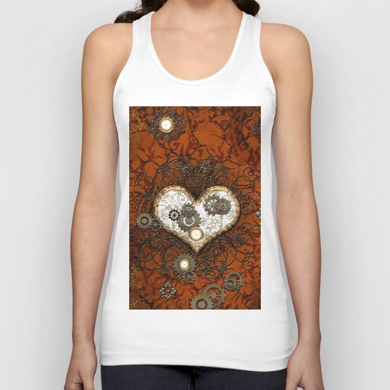 Steampunk, wonderful heart Unisex Tank Top