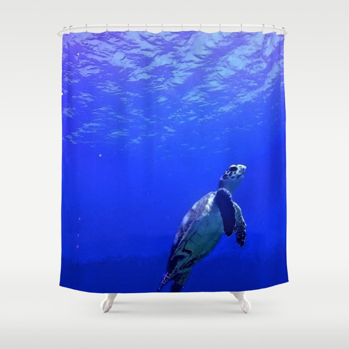 Deep Blue  Shower Curtain