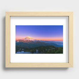 Mount Rainier at Sunset Recessed Framed Print