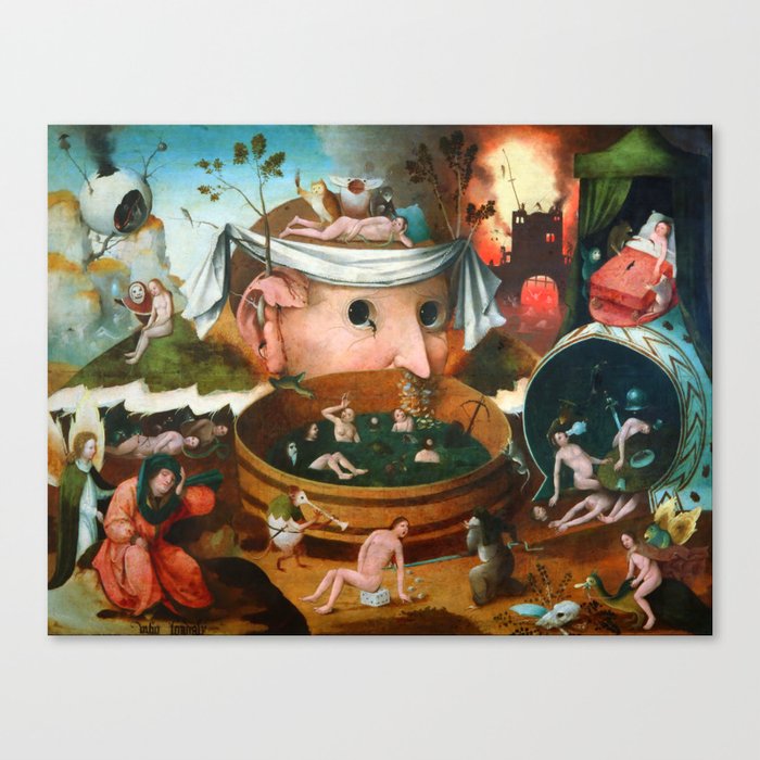 Hieronymus Bosch (school) "The Vision of Tnugdalus" Canvas Print
