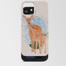 Mother Deer and Fawn (Sky) iPhone Card Case