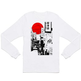 Tokyo street sunrise Long Sleeve T-shirt