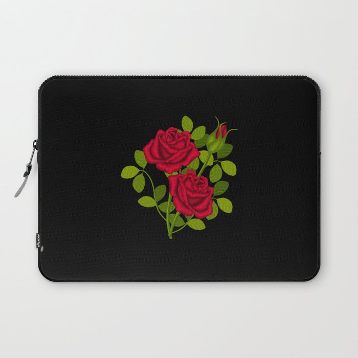Painted Red Roses Laptop Sleeve