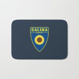 Salina Kansas Shield Bath Mat | Flag, City, Graphicdesign, Ks, Sunflower, Shield, Kansas, Salina 