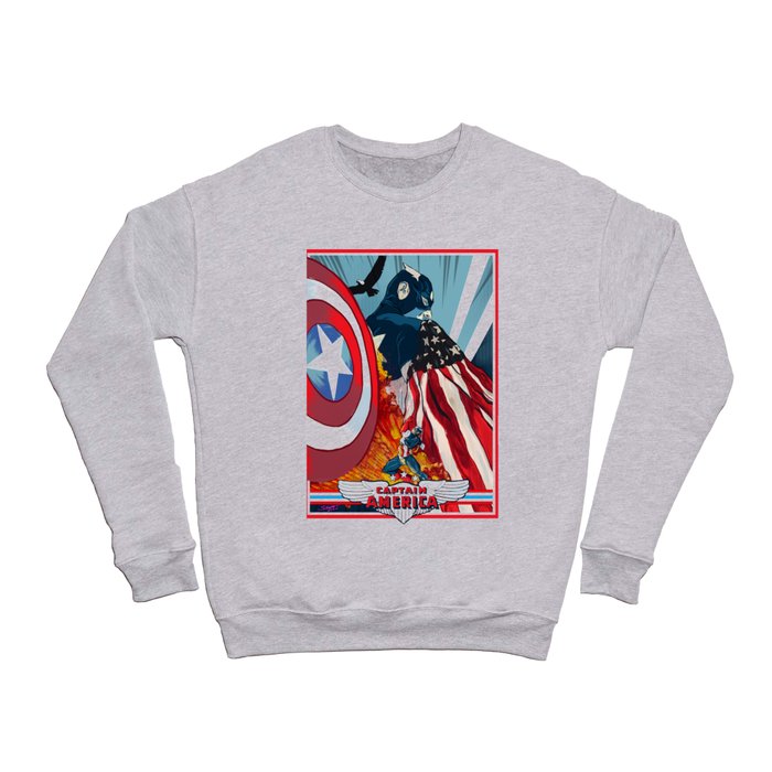 Comic Artworkr: Cap for America Crewneck Sweatshirt