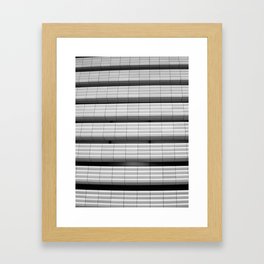 Black and White Abstract Texture Pattern Grate Framed Art Print
