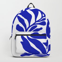 Leaf 2 Backpack | Graphicdesign, Drawing, Matisse, Plant, Feuille, Hoja, Blue, Botanical, Tone, Colorful 