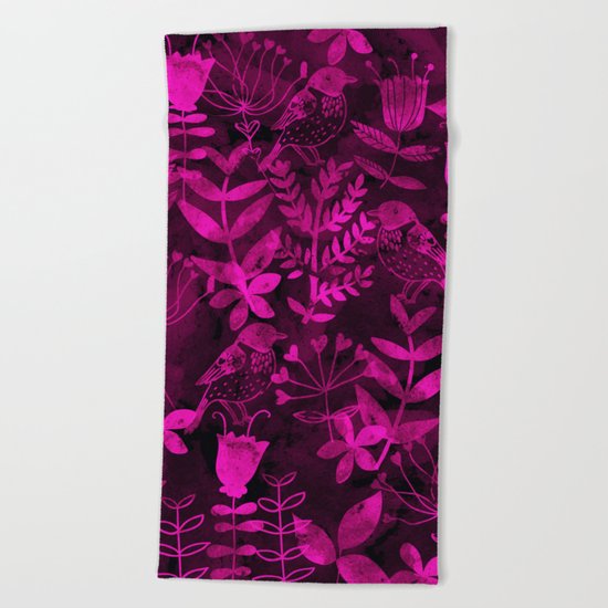 Abstract Botanical Garden III Beach Towel
