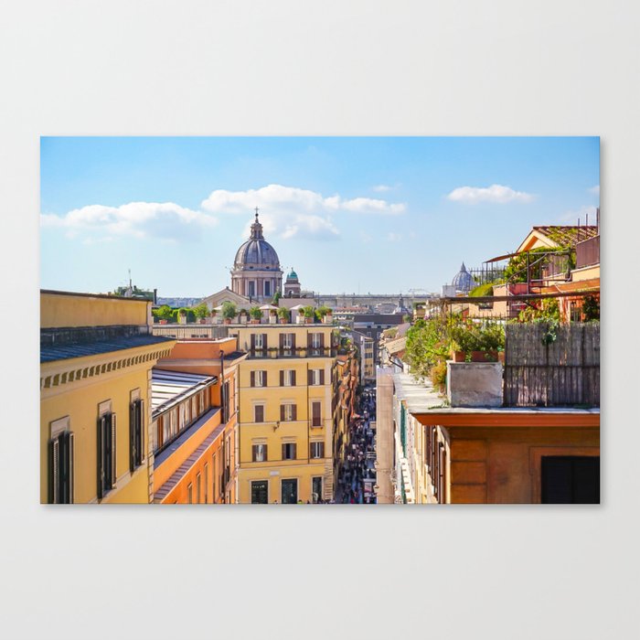 ROME the Streets:  Rooftop View of Rome, Italy Canvas Print