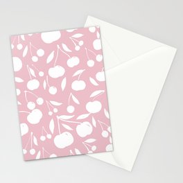 Cherries pattern - pastel pink Stationery Card