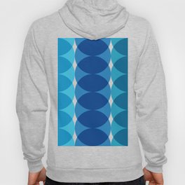 Retro psychadelic 60s 70s circles colorful getometric pattern - blue Hoody