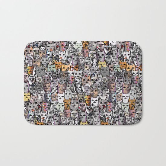 Gemstone Cats Gold Bath Mat