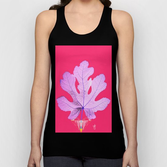 Fig Leaf Diamond Heart Christmas Unisex Tank Top