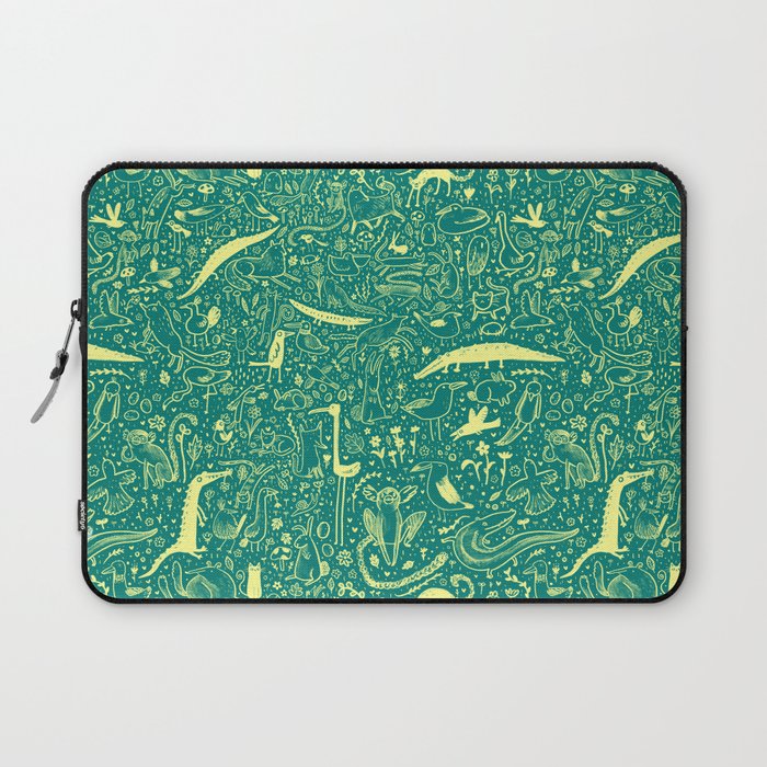 Scattered Critters Pattern Laptop Sleeve