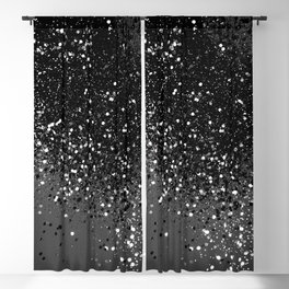Dark Gray Black Lady Glitter #1 (Faux Glitter) #shiny #decor #art #society6 Blackout Curtain