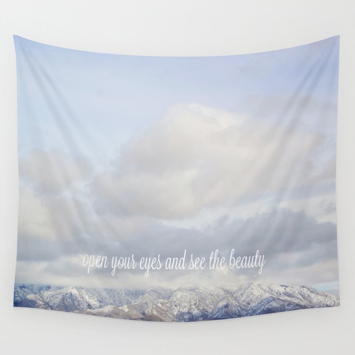 Open Your Eyes  Wall Tapestry