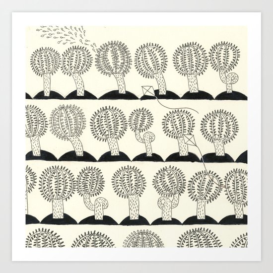 Magic trees Art Print