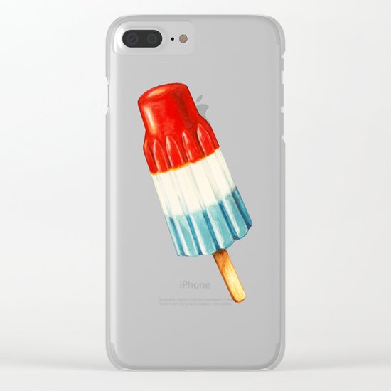 Bomb Pop Pattern Clear iPhone Case