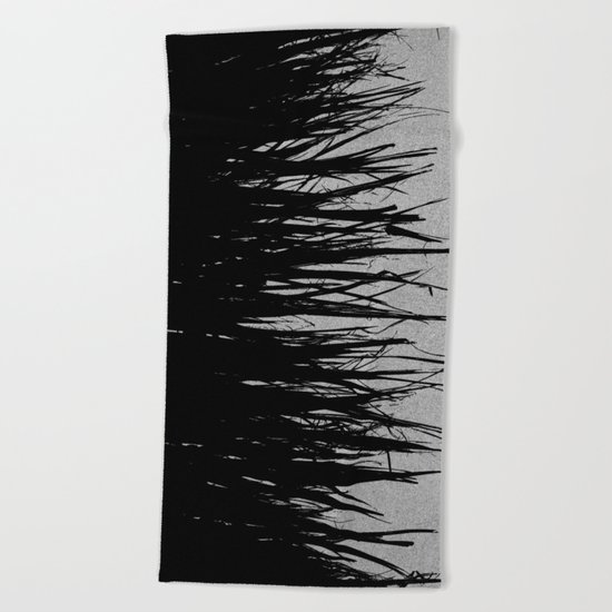 Concrete Fringe Black on Side Beach Towel