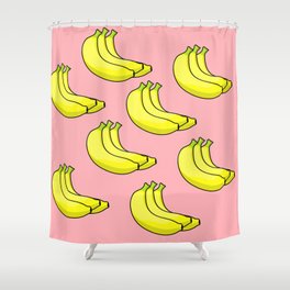 Iconic Cartoon Banana Patern Shower Curtain