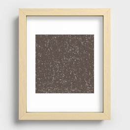 Dark brown texture Recessed Framed Print