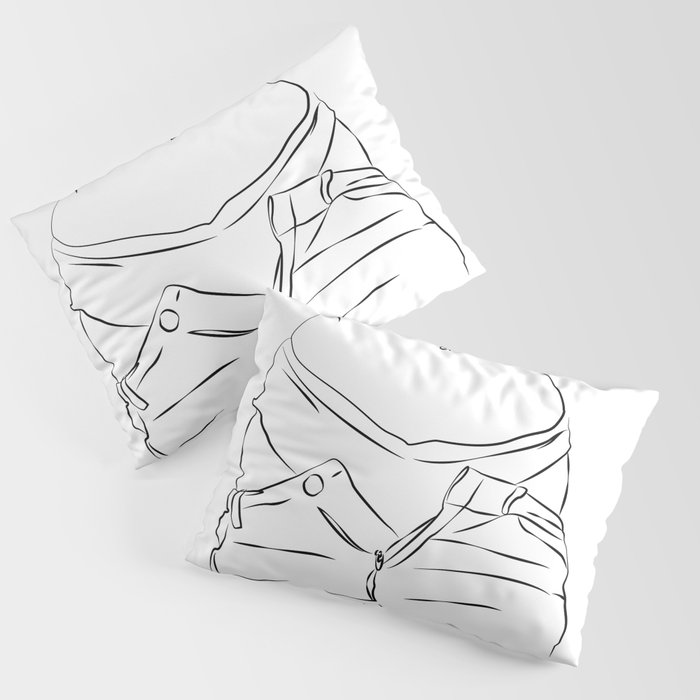 Lady Stripping Down Nude Woman Sliding Panny Pillow Sham By