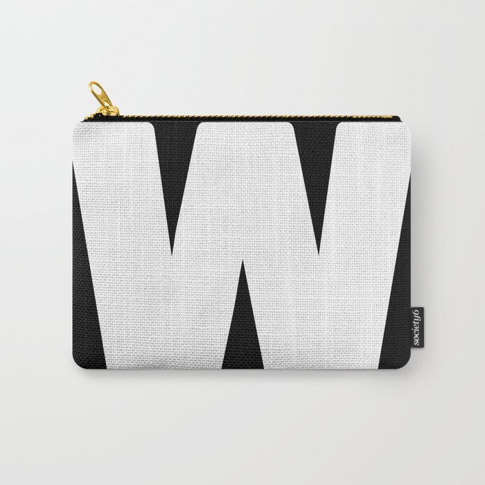 W (White & Black Letter) Carry-All Pouch
