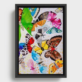 Joyful Flutter Framed Canvas