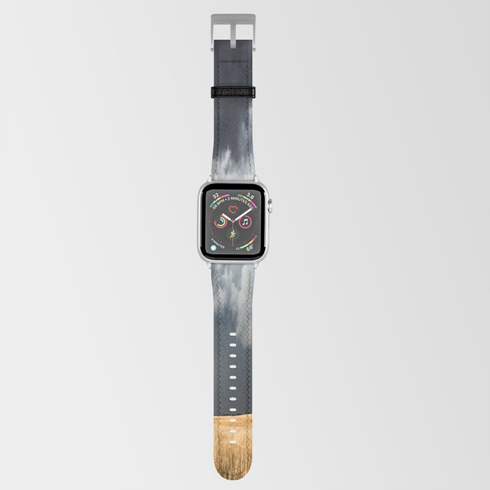 Cotton Candy Storm Clouds Over Wheat Field In Kansas Apple Watch Band By Sean Ramsey Society6
