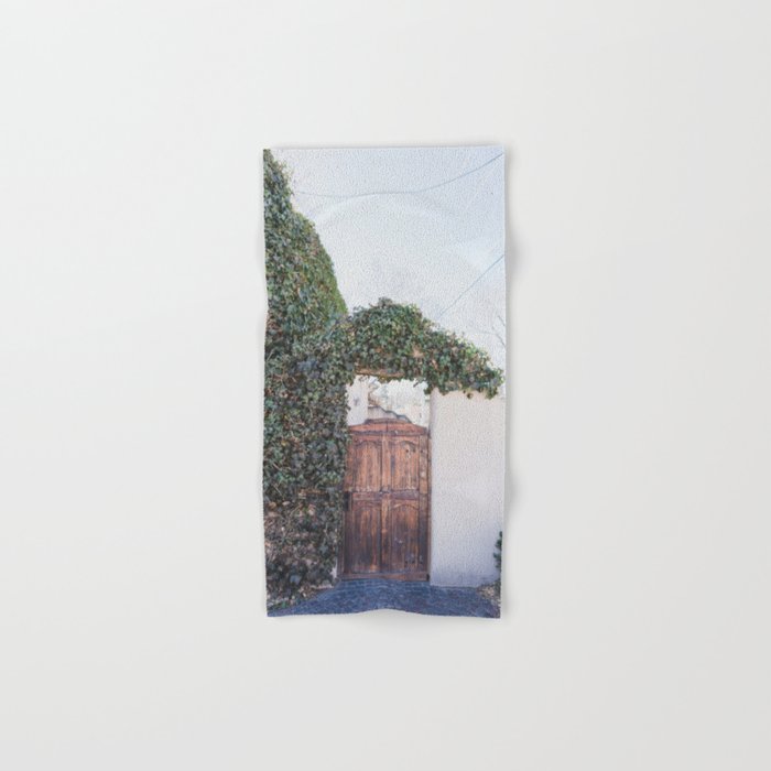 Santa Fe Door in Ivy - Travel Architecture Photography Hand & Bath Towel