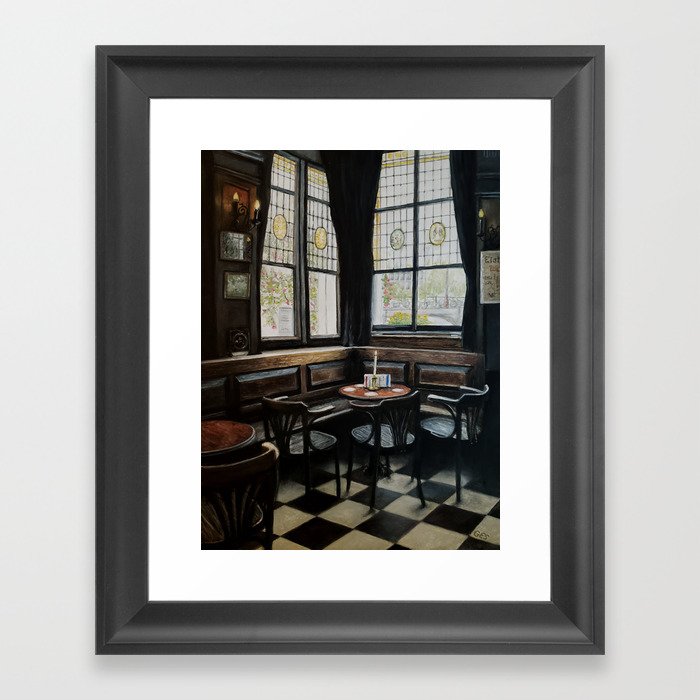 Café 't Smalle Interior, Amsterdam Framed Art Print