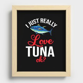 Red Tuna Fish Bluefin Fishing Salad Recessed Framed Print