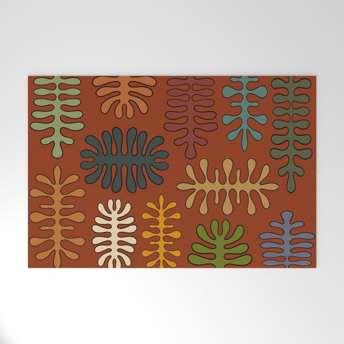 Matisse cutouts colorful seaweed design 3 Welcome Mat