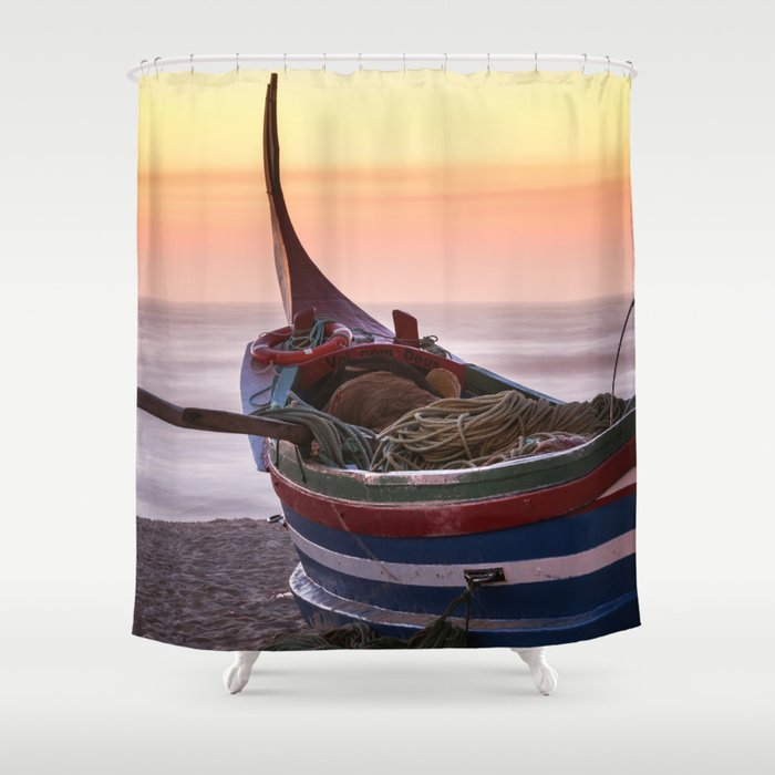 Fishing boat Shower Curtain