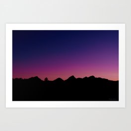 Sunset - White Pocket, Vermilion Cliffs, AZ Art Print | Photo, White Pocket, Back Country, Blue Pink, Silhouettes, Southwesternusa, Remote, Mountains, Vermilion Cliffs, Blue Hour 