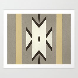 Traditional pre-hispanic zigzag collection - traditional colors Art Print