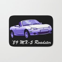 '89 MX-5 Roadster Sports Car Bath Mat | Wallart, Cool, Colorful, Den, Automobile, Convertible, Trendy, Womens, Garage, Mens 