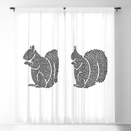 Squiggle Squirrel Blackout Curtain
